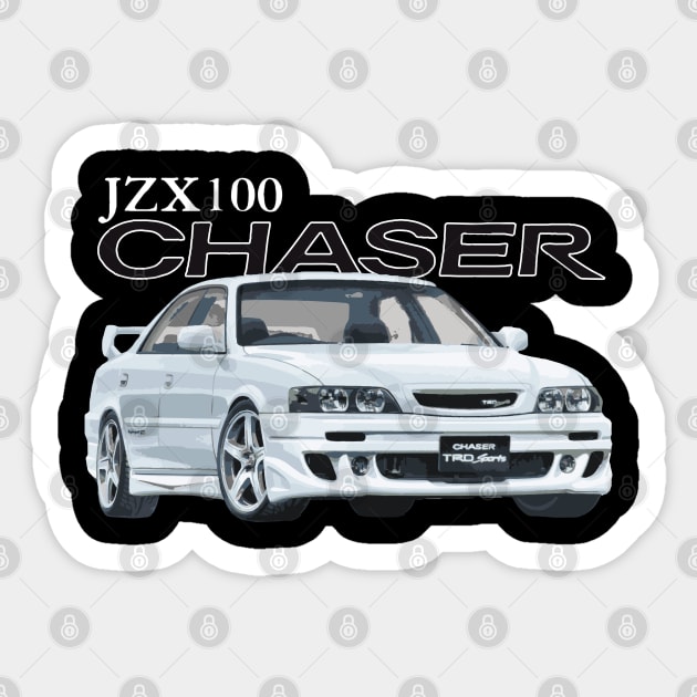 JZX100 TRD TOURER V CHASER MARK II tOYOTA DRIFT MACHINE Sticker by cowtown_cowboy